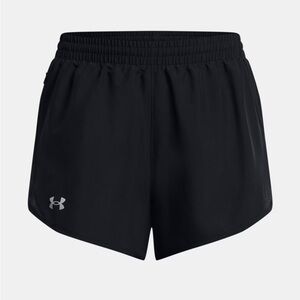 Under Armour Women’s Fly-by lined 3” shorts, Color: Black, Size: Large